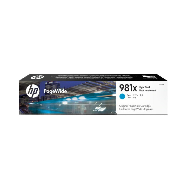 HP 981XL Eredeti Tinta Patron Cián PageWide E58650|556|586 11K "L0R09A"