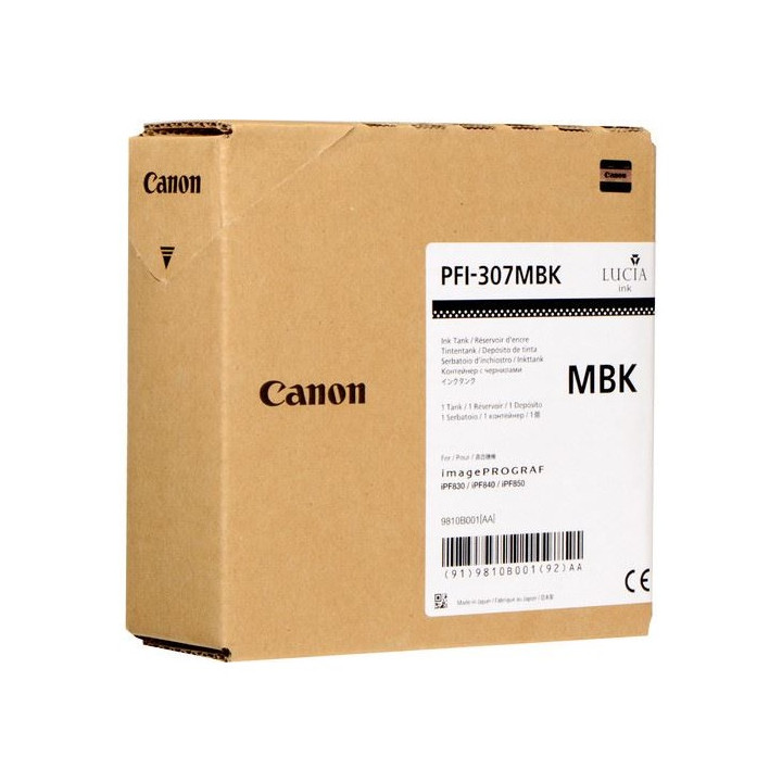 Canon Eredeti Matt Fekete Tinta Patron PFI-307MB IPF 830|840|850 NOPP "CF9810B001AA"