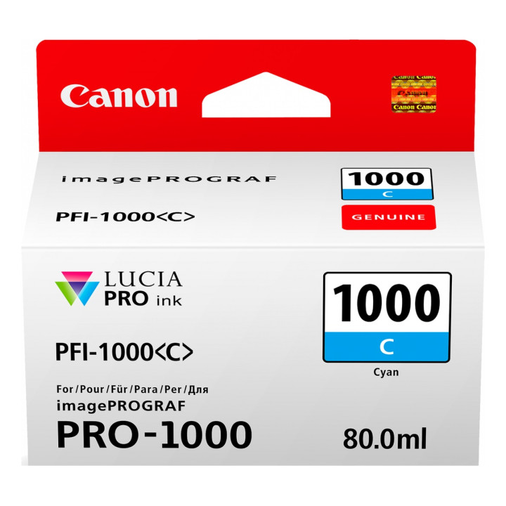 Canon Eredeti Tinta Patron Kék PFI-1000C IPF PRO-1000 NOPP "0547C001AA"