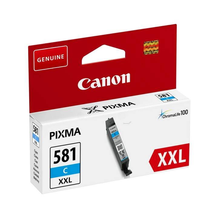 Canon Eredeti Tinta Patron Cián CLI-581XXLC Pixma TR7550|TR8550|TS6150|TS6250|TS705|TS8150|TS8250|TS9150|TS9155|TS9550 "1995C001