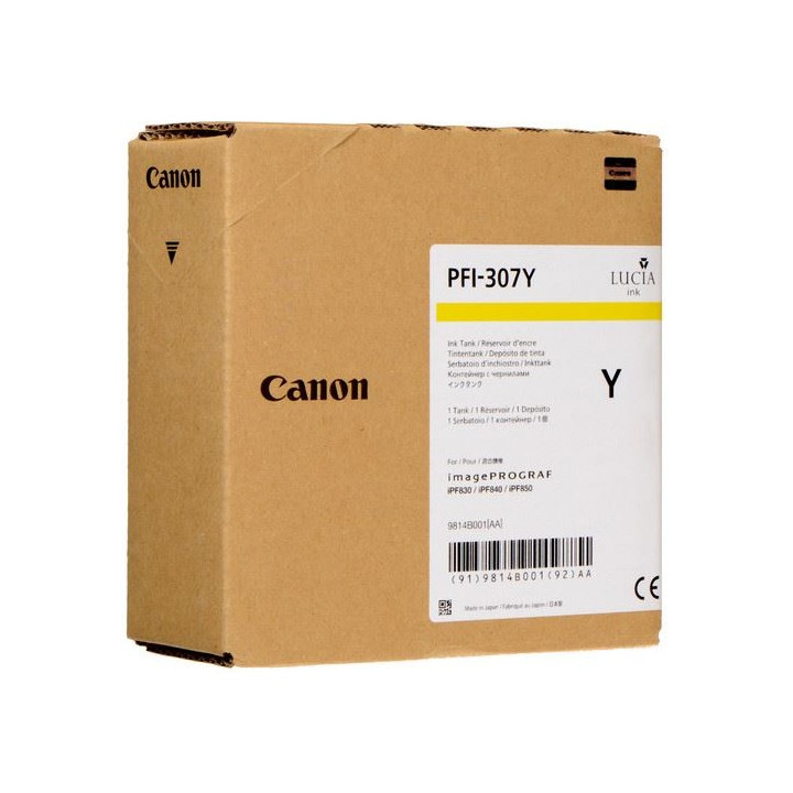 Canon Eredeti Sárga Tintapatron PFI-307Y IPF 830|840|850-hez 330ml NOPP "CF9814B001AA"