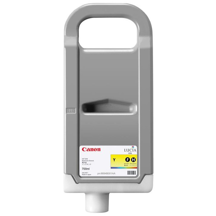 Original Canon Yellow Ink Cartridge PFI-707Y for IPF 830|840|850, 700ml NOPP "CF9824B001AA"