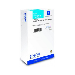 Оригинален мастилен картридж Epson Cyan T7552 за Workforce Pro WF-8010|8090|8510|8590 "C13T755240"