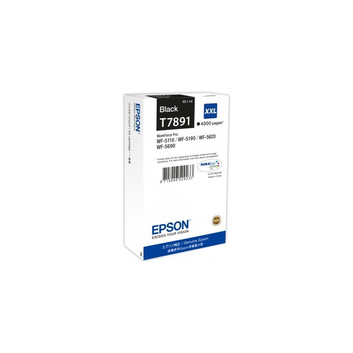 Cartus Cerneala Original Epson Black, T7891, pentru Workforce Pro Wf-5620Dwf, , (timbru verde 0.15 lei), "C13T789140"(RAPO)