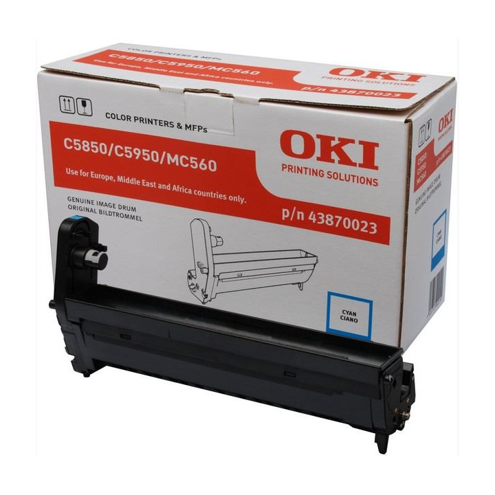 Drum Unit Original OKI Cyan, 43870023, pentru C5850|C5950|MC560, 20K, (timbru verde 0.8 lei) "43870023"