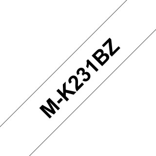 Brother MK231BZ fekete-fehér laminált szalag H105WB|P-Touch 110|55|60|65|75|85|90 12mm x 8m