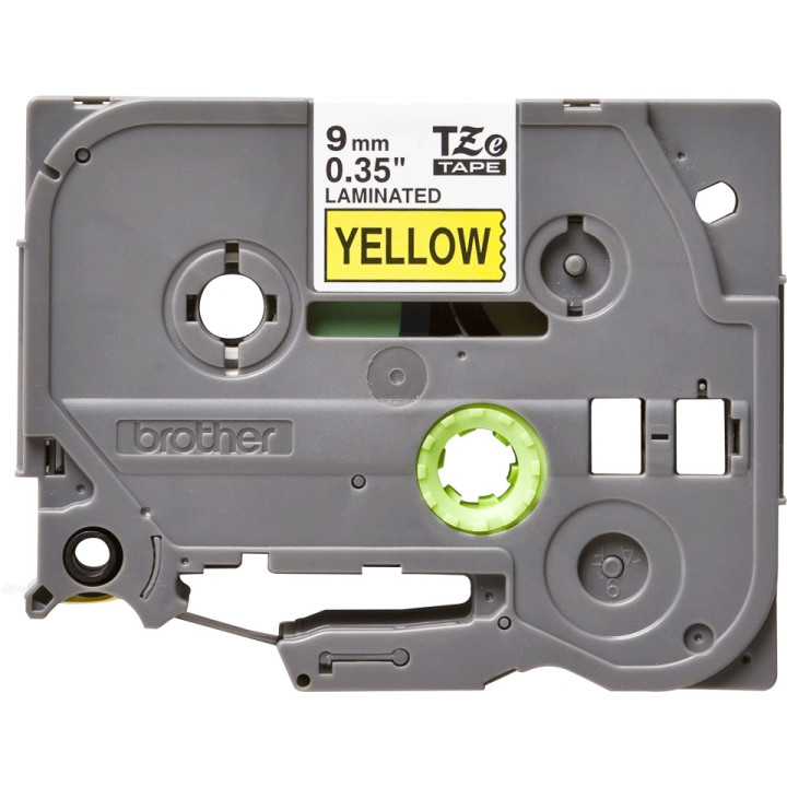 Original Brother Laminated Tape Black on Yellow TZE621 for H105WB | P-TOUCH PT-E110VP | D400 | D450 | D600VP | E300VP | E550WVP 