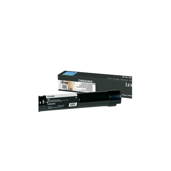 Original Lexmark Black Toner C950X2KG for C950, 38K pages.