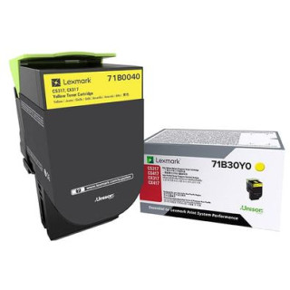 Eredeti Lexmark Sárga Toner 71B0040 CX317|CS317|CX417|CS417|CS517|CX517 2.3K "71B0040"