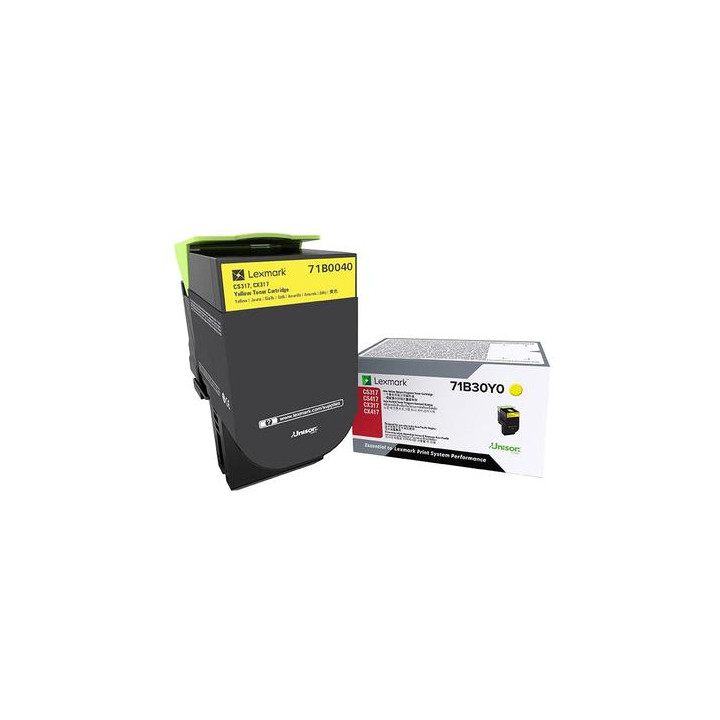 Eredeti Lexmark Sárga Toner 71B0040 CX317|CS317|CX417|CS417|CS517|CX517 2.3K "71B0040"