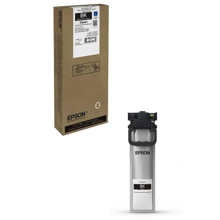 Cartus Cerneala Original Epson Black, T94414, pentru WF-C5210|C5290|C5710|C5790, , (timbru verde 0.15 lei), "C13T944140"(RAPO)
