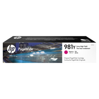 HP Eredeti Magenta Tinta Patron 981Y PageWide E58650|556|586 20K "L0R14A"