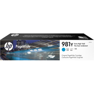 Картридж с оригинално мастило HP Cyan № 981Y за PageWide E58650|556|586 20K "L0R13A"