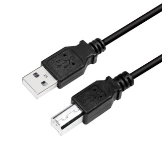 USB кабел LOGILINK за принтер USB 2.0 (T) към USB 2.0 Type-B (T) 3м черен "CU0008B"