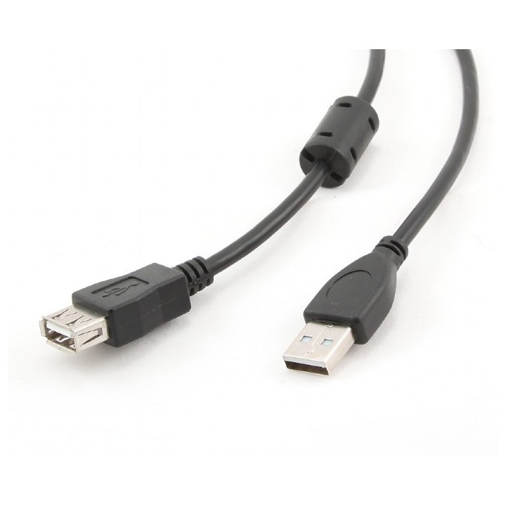 USB SPACER кабел удължител USB 2.0 (T) към USB 2.0 (M) 3м черен "SPC-USB-AMAF-10"