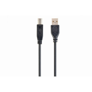 USB KÁBEL GEMBIRD USB 2.0 (T) - USB 2.0 Type-B (T) 1m aranyozott csatlakozókkal fekete "CCP-USB2-AMBM-1M"