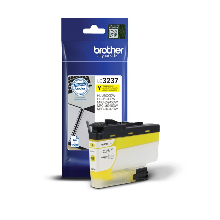 Original Brother Yellow Ink Cartridge LC3237Y for MFC-J5945, J6945, J6947 - 1.5K pages