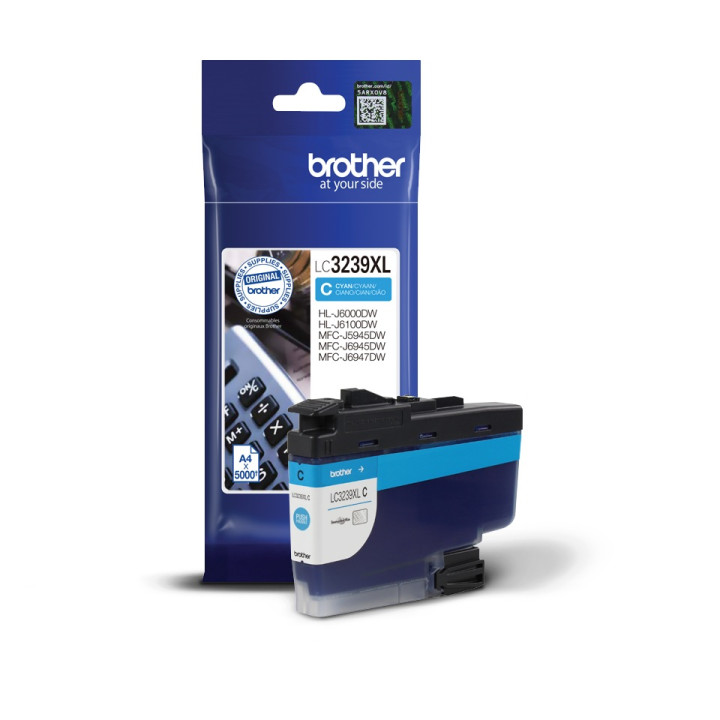 Brother Original Cyan Ink Cartridge LC3239XLC for MFC-J5945|J6945|J6947 5K "LC3239XLC"