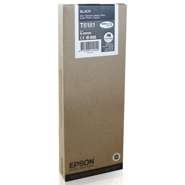 Оригинален мастилен картридж Epson Black T6181 за Business B500 "C13T618100" (RAPO)
