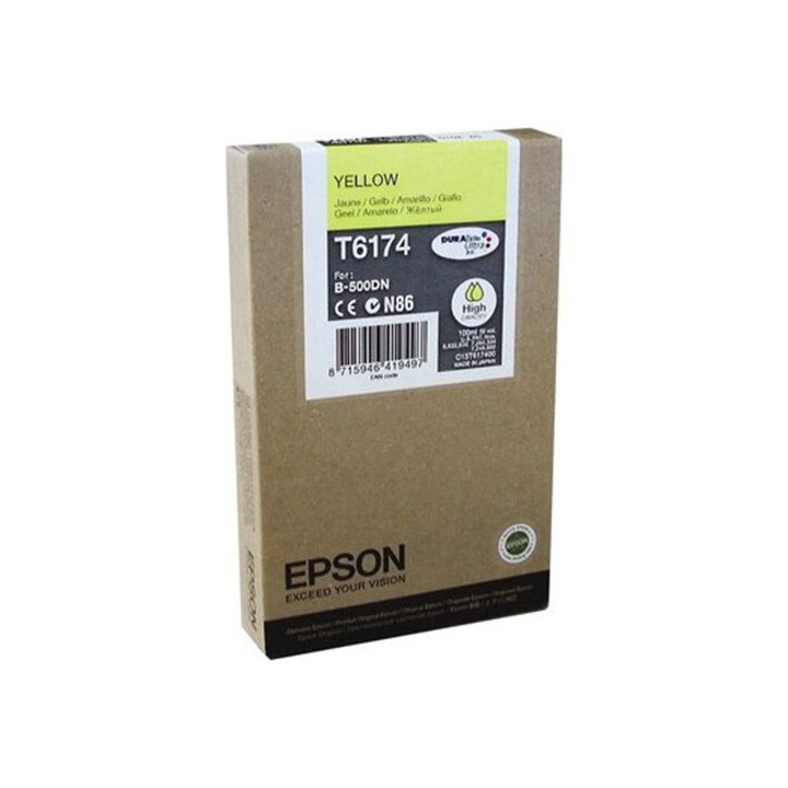 Cartus Cerneala Original Epson Yellow, T6174, pentru Business B500, 7K, (timbru verde 0.15 lei), "C13T617400"