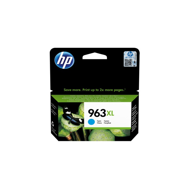 Original HP Cyan Ink Cartridge No. 963XL for OfficeJet Pro 9010|9013|9014|9020|9023 1.6K "3JA27AE"