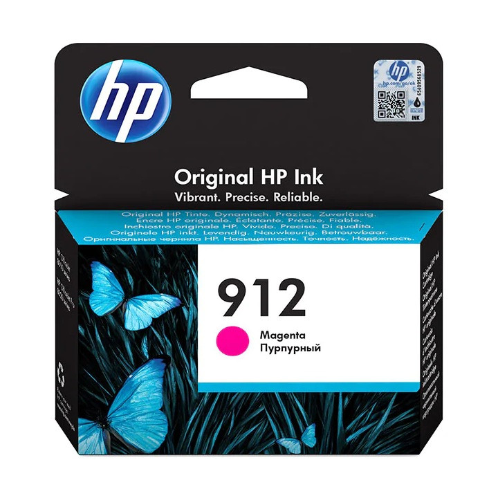 Original HP Magenta Ink Cartridge No. 912 for OfficeJet 8013/8023, 0.315K "3YL78AE"