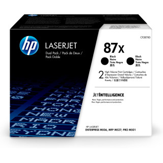 Двоен пакет оригинален HP черен номер 87X за LaserJet M501|M506|M527 2 x 18K "CF287XD"