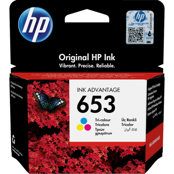 HP 653 Színes Eredeti Tinta Patron DJ 6075|6475 AIO "3YM74AE"