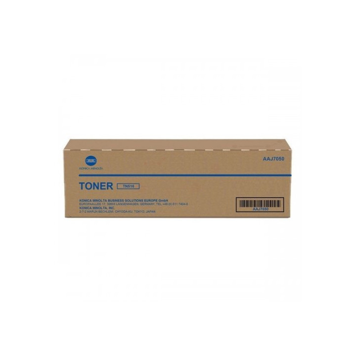 Original Konica-Minolta Black Toner TN-516BK for Bizhub 458e | Bizhub 558e | Bizhub 658e 31.2K "AAJ7050"