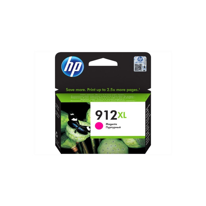 Cartus Cerneala Original HP Magenta, nr.912XL, pentru OfficeJet 8013|8023, 825, (timbru verde 0.15 lei), "3YL82AE"