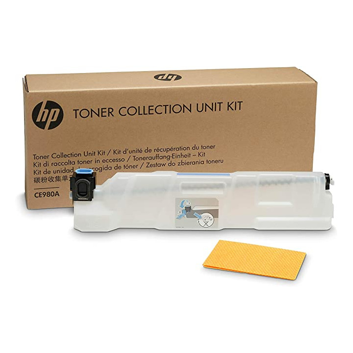 Waste Toner Original HP CMYK, CE980A, pentru Color LaserJet CP5525 series|Enterprise M750 series, 150K, (timbru verde 1.2 lei) ,