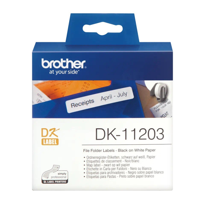 Original Brother Paper Labels Black on White DK11203 for P-TOUCH QL-1100 | QL-800 | QL-810 | QL-1050 | QL-1060 | QL-500 | QL-560