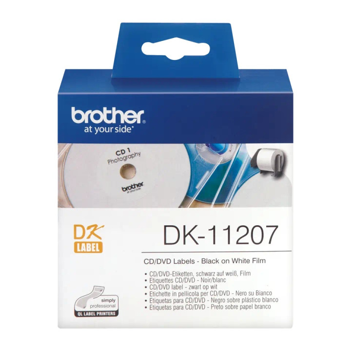 Original Brother Laminated Labels Black on White DK11207 for P-TOUCH QL-1100 | QL-800 | QL-810 | QL-1050 | QL-1060 | QL-500 | QL