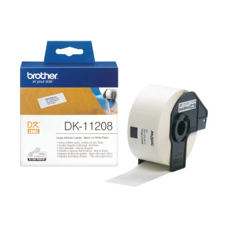 Хартиени етикети Original Brother Black on White DK11208 за P-TOUCH QL-1100|QL-800|QL-810|QL-1050|QL-1060|QL-500|QL-560|QL-570|Q