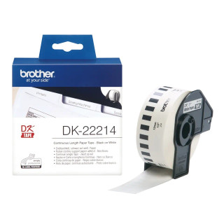 Banda Continua Hartie Original Brother Black on White, DK22214, pentru P-TOUCH QL-1100|QL-800|QL-810|QL-1050|QL-1060|QL-500|QL-5