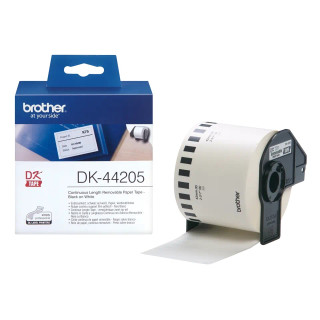 Banda Continua Hartie Original Brother Black on White, DK44205, pentru P-TOUCH QL-1100|QL-800|QL-810|QL-1050|QL-1060|QL-500|QL-5