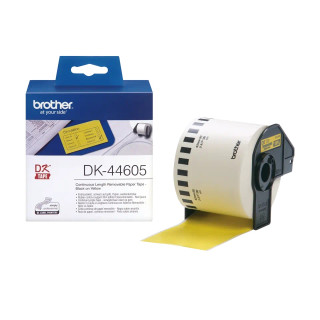 Континуираща лента Brother Original Черна на Жълто DK44605 за P-TOUCH QL-1100|QL-800|QL-810|QL-1050|QL-1060|QL-500|QL-560|QL-570