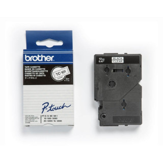 Ламинирана лента Original Brother Black on Clear TC101 за E105|E110|H100|H101|H105|H110|H111|P300|128|200|1000|1010|1090|1100|11