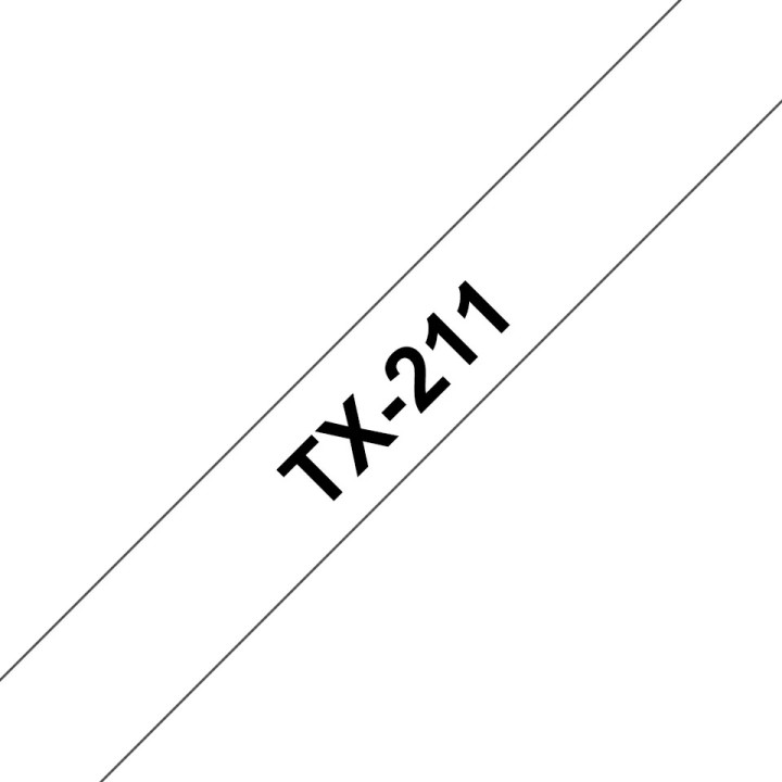 Eredeti Brother TX211 fekete-fehér laminált szalag E105|E110|H100|H101|H105|H110|H111|P300|128|200|1000|1010|1090|1100|1120|1130