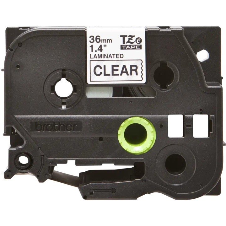 Original Brother Laminated Tape Black on Clear TZE161 for models 530, 550, 3600, 9200, 9400, 9500, 9600, 9700, 9800, D800, E800,
