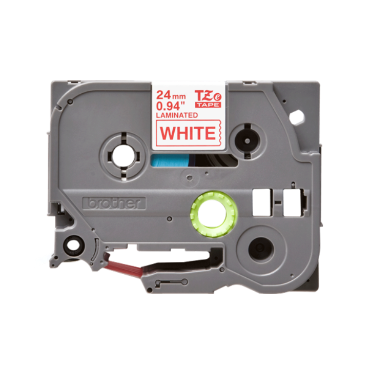 Banda laminata Original Brother Red on White, TZE252, pentru D600|E500|E550|H500|P700|P710|P750|330|350|520|540|580|1400|1500|16