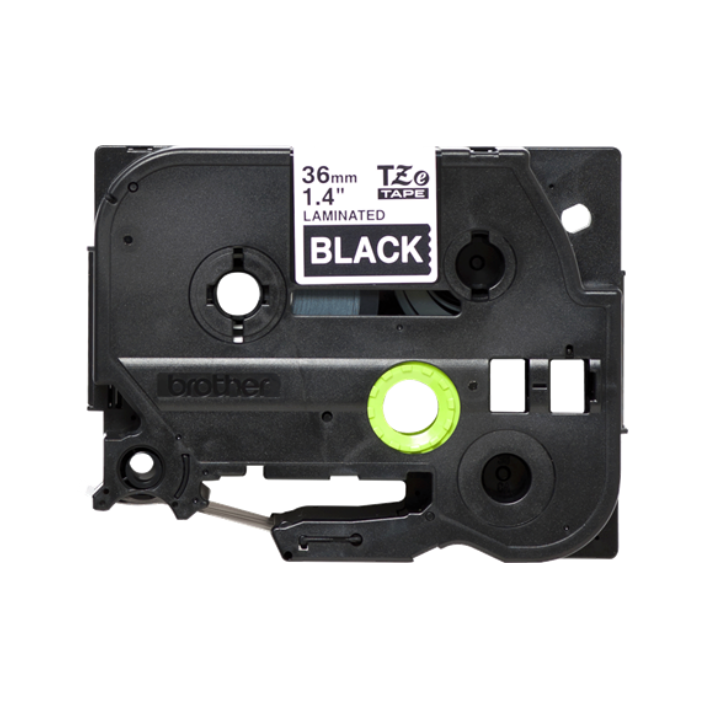Original Brother Laminated Tape Black on White TZE365 for models 530, 550, 3600, 9200, 9400, 9500, 9600, 9700, 9800, D800, E800,