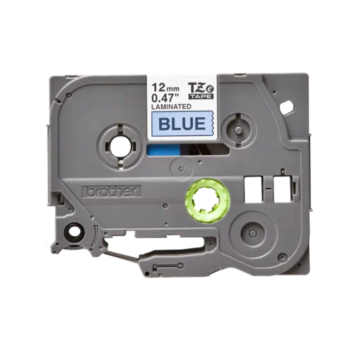 Original Brother Laminated Tape Black on Blue TZE531 for models E105, E110, H100, H101, H105, H110, H111, P300, 128, 200, 1000, 