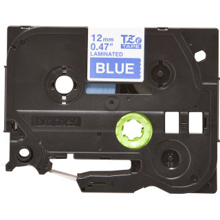 Eredeti Brother TZE535 laminált szalag Fehér kék háttérrel E105|E110|H100|H101|H105|H110|H111|P300|128|200|1000|1010|1090|1100|1
