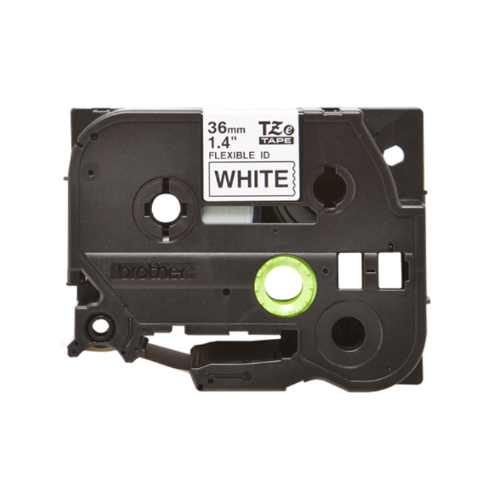 Original Brother Laminated Tape Black on White TZEFX261 for models 530, 550, 3600, 9200, 9400, 9500, 9600, 9700, 9800, D800, E80