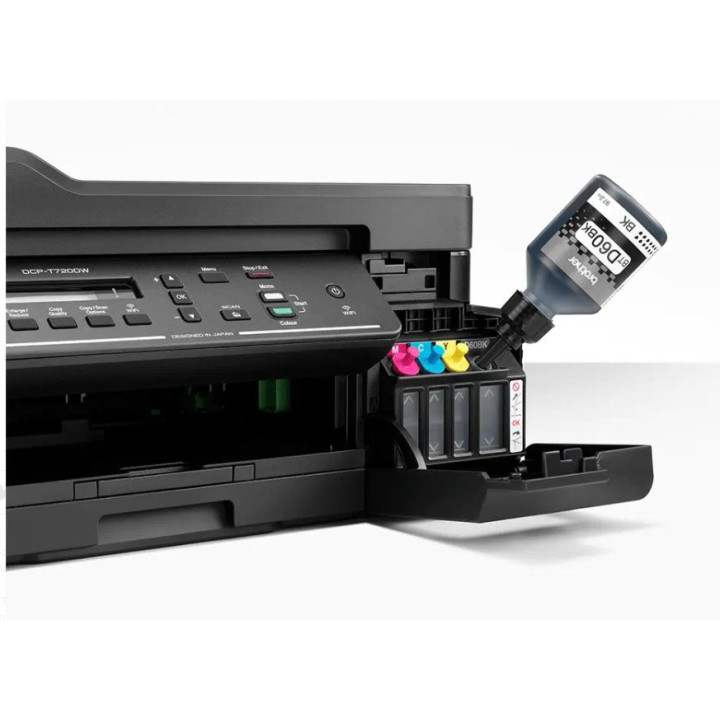 Multifunctional Inkjet CISS Color Printer Brother DCP-T720DW, A4, Functions: Print | Scan | Copy, Monochrome Print Speed: 17ppm,