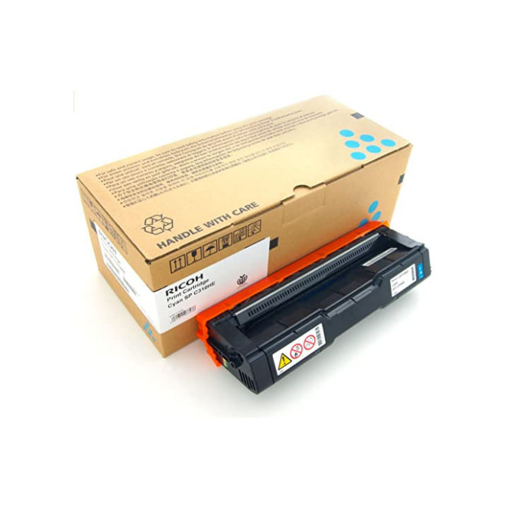 Toner Original Ricoh Cyan,407637, pentru SP C310|SP C231|SP C232|SP C311|SP C312|SP C320|SP C340|SP C242|SP C342, 6K, incl.TV 1.