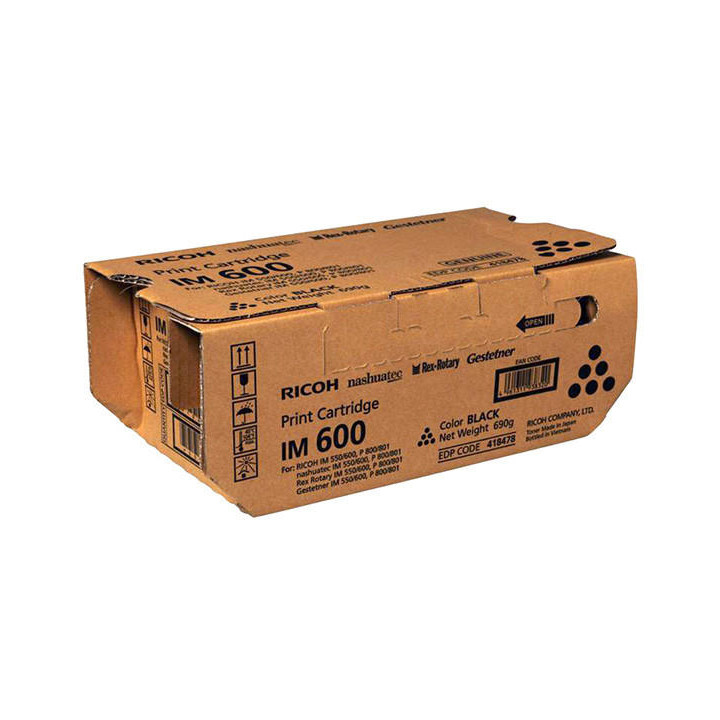 Eredeti Ricoh Fekete Toner, 418478 P800|P801|IM550F|IM600 25.5K "418478"