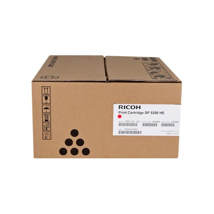 Original Ricoh Black Toner, 821229 for SP5200 | SP5210, 25K "821229"
