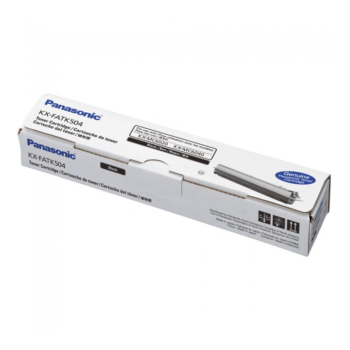 Original Panasonic Black Toner KX-FATK504E for KX-MC6020, 2.5K pages.